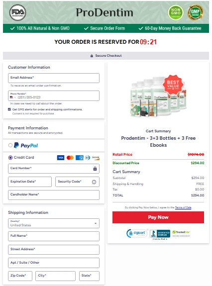 prodentim-order-checkout-page